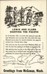 Lewis & Clark Sighting the Pacific McGowan, WA Postcard Postcard Postcard