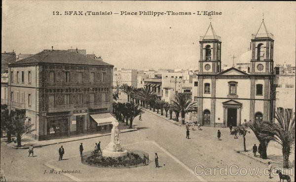 Place Philippe-Thomas, l'Eglise Sfax Tunisia Africa