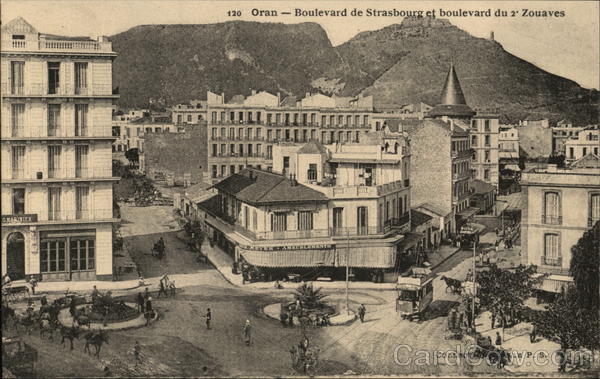 Boulevard de Sreasbourg et Boulevard du 2nd Zouaves Oran Algeria