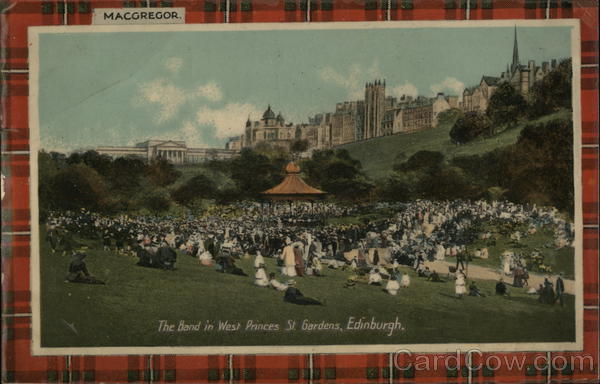 The Band in West Princes St. Gardens Edinburgh Scotland