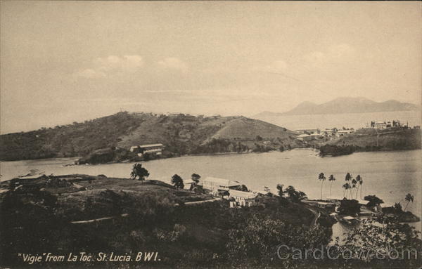 Vigie from La Toc, St. Lucia. B W I. British West Indies