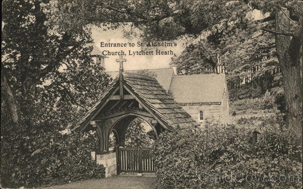 St. Aldhelm's Church - Entrance Lytchett Heath England