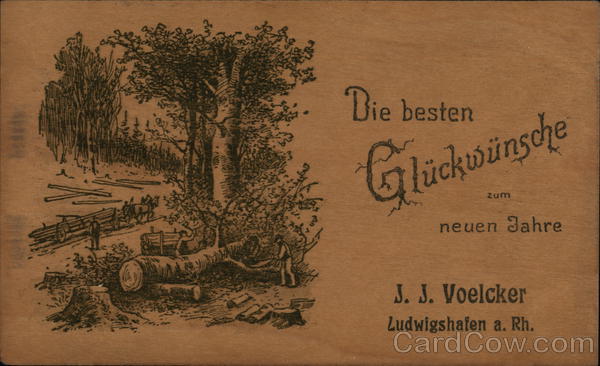 Die besten Gluckwunsche zum neuen Jahre - J. J. Voelcker Ludwigshafen Germany