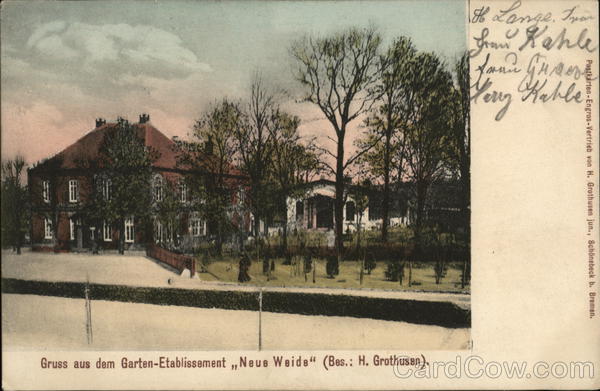 Gruss aus dem Garten-Etablissement Schönebeck Bremen Germany