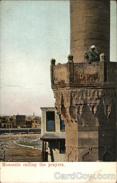 Mouezzin calling the prayers Cairo Egypt Africa