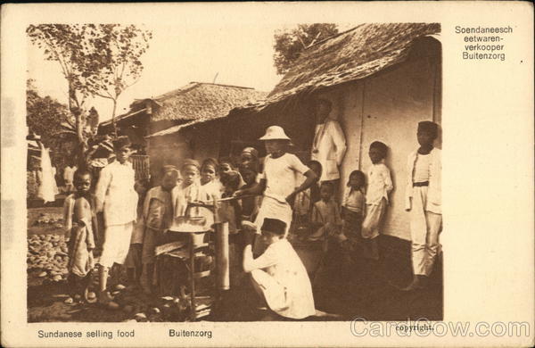 Sundanese Selling Food Bogor Indonesia Southeast Asia