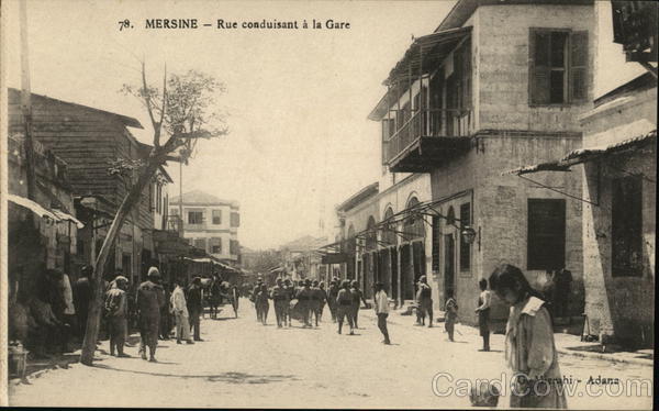 Rue conduisant a la Gare. Mersin Turkey Greece, Turkey, Balkan States