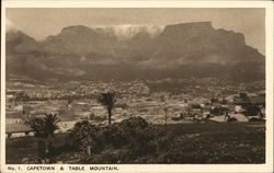 Cape Town & Table Mountain Postcard