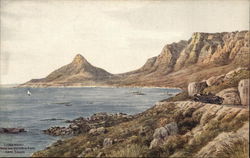 Lions Head from Victoria Road Cape Town, South Africa Postcard Postcard