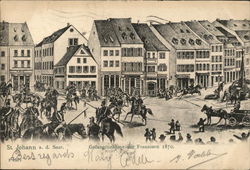 Gefangennahme der Franzosen 1870 - Capture of the French Postcard