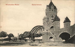 Kaiserbrucke Wiesbanden, Germany Postcard Postcard
