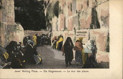 Jews' Wailing Place Jeruselem, Israel Middle East Postcard Postcard