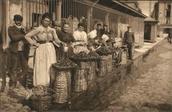 Fisherwomen Selling Mussels Postcard
