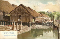 Fishing Village Postcard