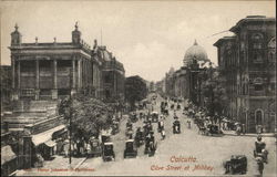 Clive Street At Midday, With Traffic Calcutta, India Postcard Postcard