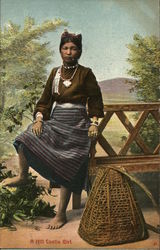 A Hill Coolie Girl India Asian Postcard Postcard