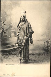 Milk Woman India Postcard Postcard