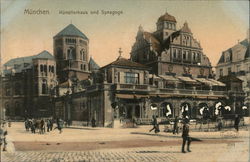 Kunstlerhaus und Synagoge Postcard