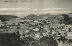 View of Town St. Thomas, VI Caribbean Islands Postcard Postcard