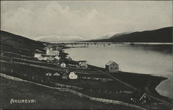 View of Town Akureyri, Iceland Postcard Postcard