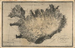 Map of Iceland Postcard Postcard