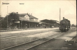 Bahnhof - Railway Station Postcard