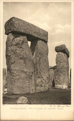 Stonehenge - Trilithons in Horse Shoe Amesbury, England Wiltshire Postcard Postcard