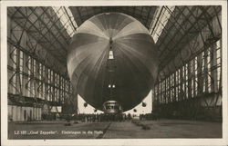 Graf Zeppelin in Hangar Postcard