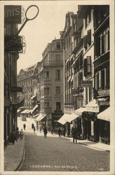 Rue de Bourg Lausanne, Switzerland Postcard Postcard