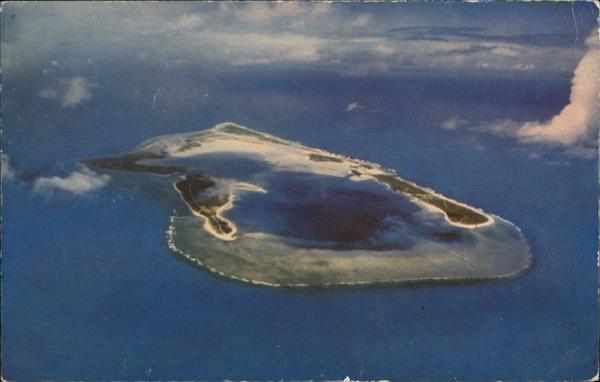 Aerial View of Island Wake Island South Pacific