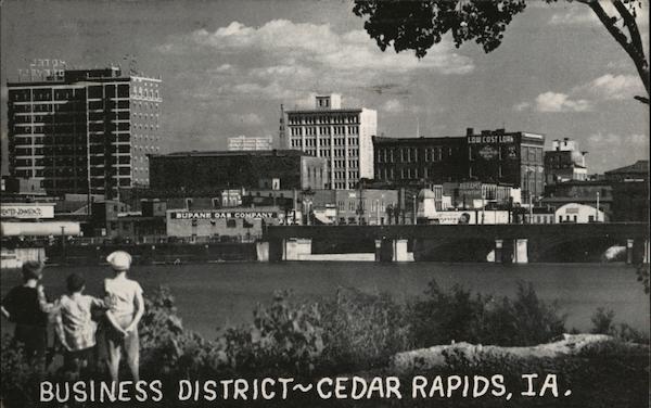 Business District of Cedar Rapids Iowa
