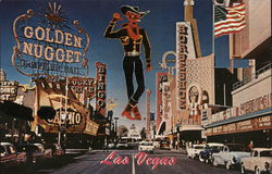 Fremont St., Las Vegas, Nevada Postcard