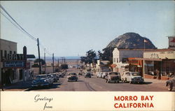 Greetings from Morro Bay California Postcard Postcard Postcard