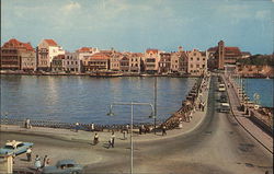 Pontoon Bridge Curacao, Netherlands Antilles Caribbean Islands Postcard Postcard Postcard