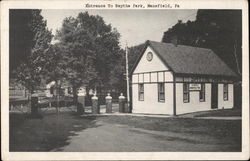 Entrance to Smythe Park Mansfield, PA Postcard Postcard Postcard