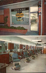 Frank's Barber Shop Postcard