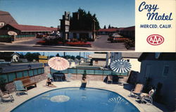 Cozy Motel Merced, CA Postcard Postcard Postcard