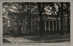 Girls' Dormitory, Albion College Michigan Postcard Postcard Postcard