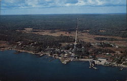 Aerial View Hessel, MI Postcard Postcard Postcard