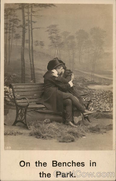 On the Benches in the Park Couples