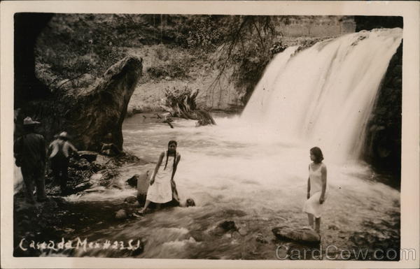 Bathing in Waterfall Mexico