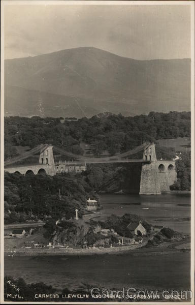 Carnedd Llewelyn and Menai Suspension Bridge United Kingdom