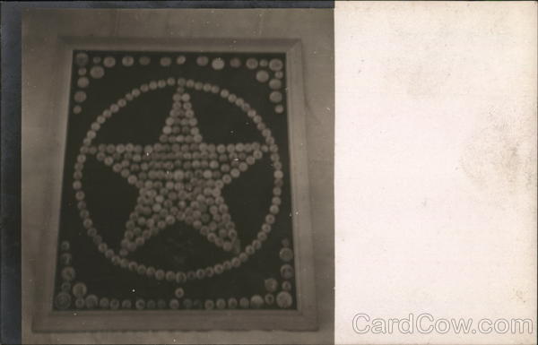 Star in Circle Made From Pins Art