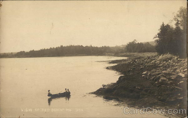 View of Beach and River Red Beach Maine