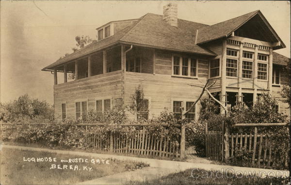 Log House and Rustic Gate Berea Kentucky