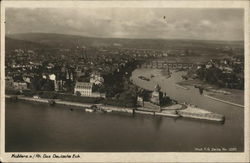 Koblenz a./Rh. Des Deutsche Eck. Postcard