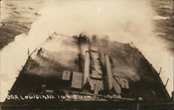 USS Louisiana in a Storm Postcard