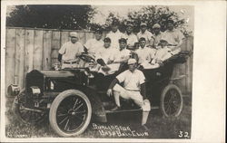 Baseball Club in Touring Car Postcard