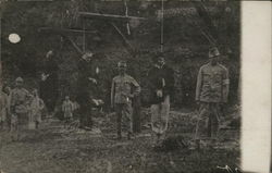 Soldiers Hanging Men Postcard