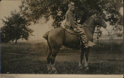 Man on Horse Postcard